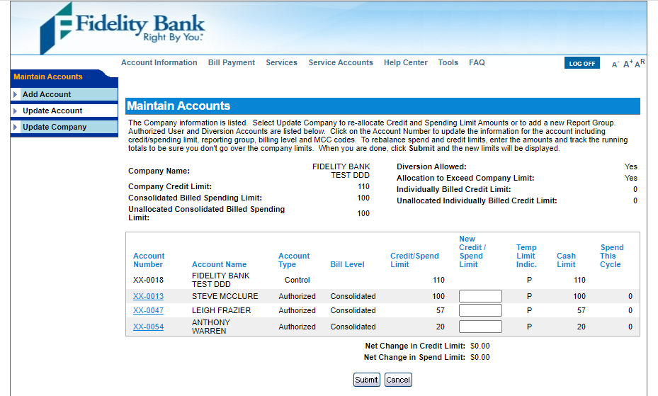 A picture of a fidelity web page