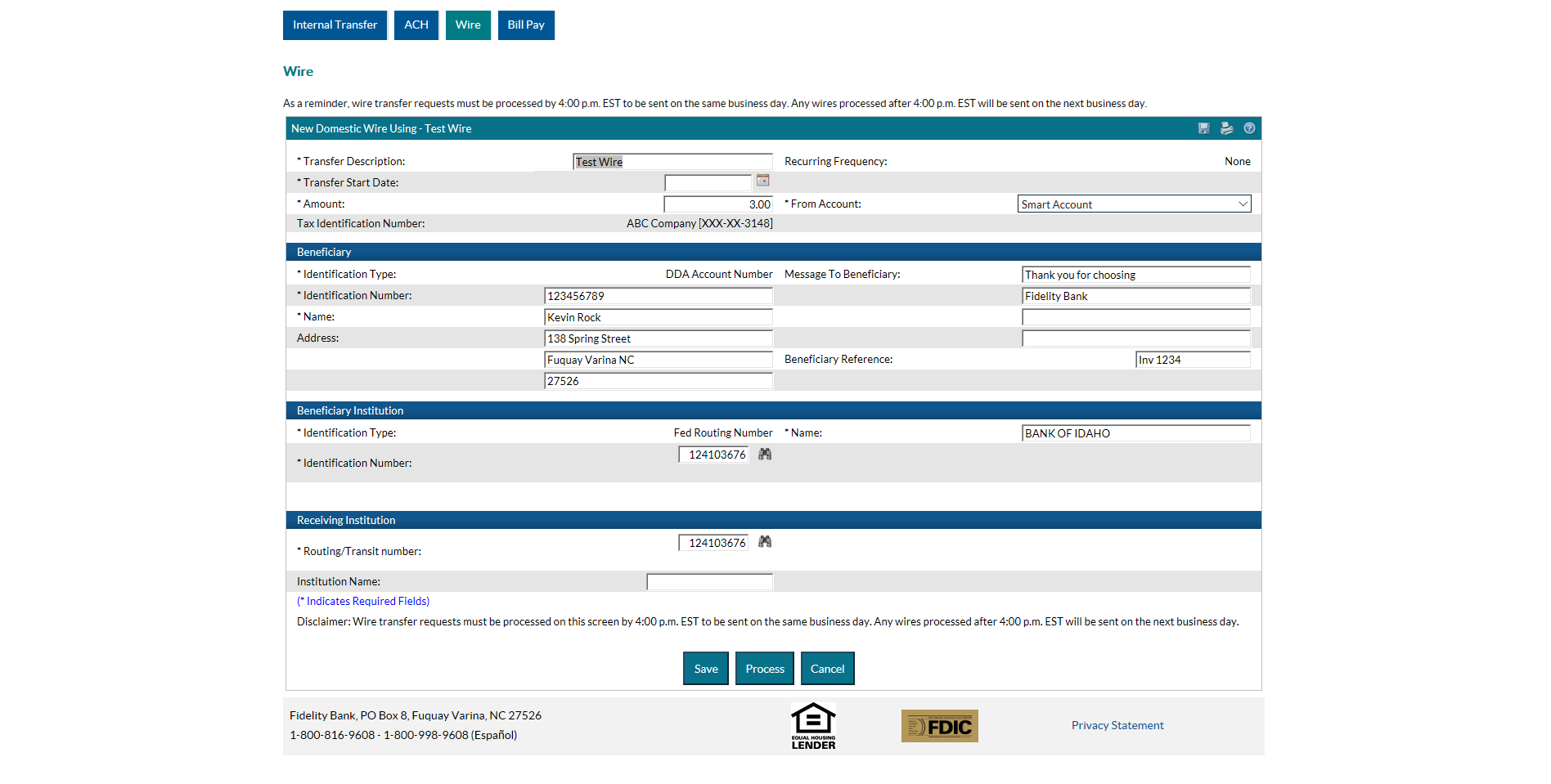 A picture of a fidelity web page