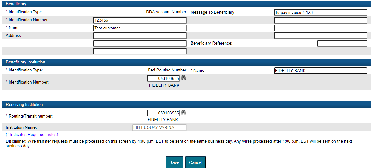 A picture of a fidelity web page