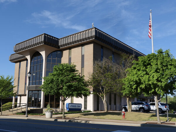 An image of a sunny day at the main Fuquay bank