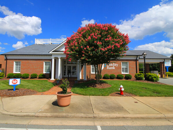 An image of a sunny day at the Gibsonville bank