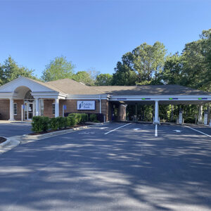 An image of a sunny day at the North Raleigh bank