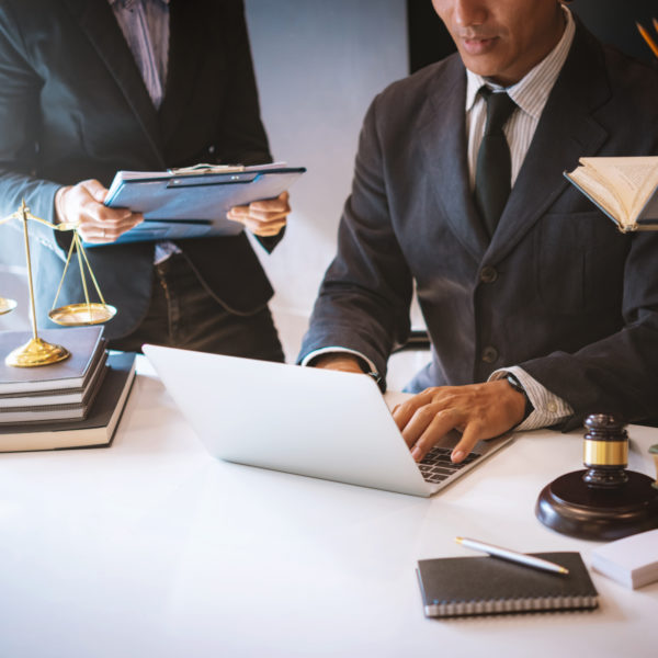 A business group having a meeting