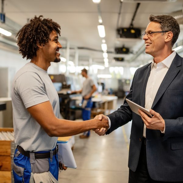 Two men shaking hands