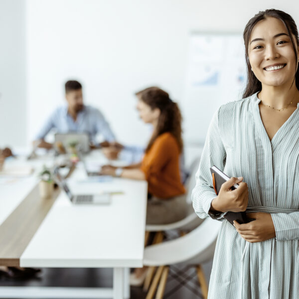 Women doing business with a smile