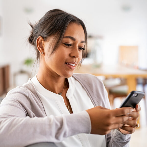 business lady on phone